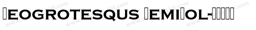 Geogrotesqus SemiBol字体转换